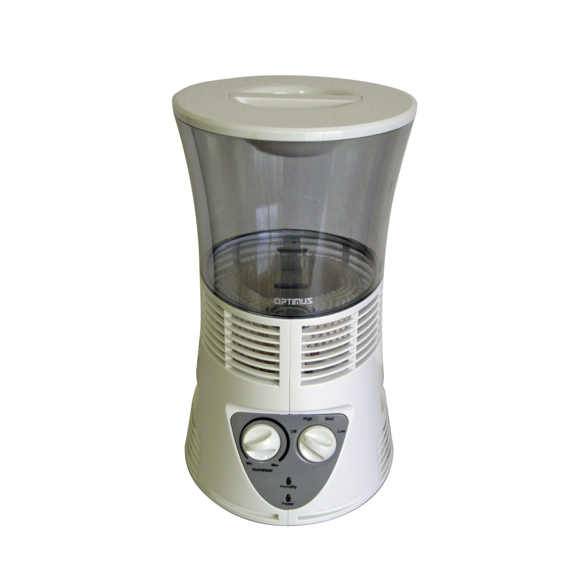 Optimus Cool Mist Evaporative Humidifier — 3 Gal. Output, 1.5 Gal. Tank, 700 Sq. Ft. Coverage, Tower Design, Quiet Fan, Model# U-33100